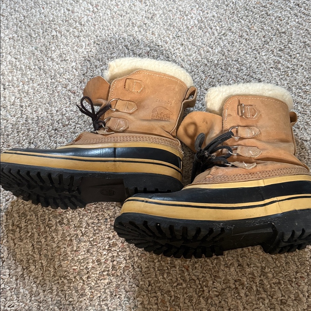 Sorel Kaufman Women’s Insulated Winter Boots - Tan and Black-10 - Picture 4 of 8